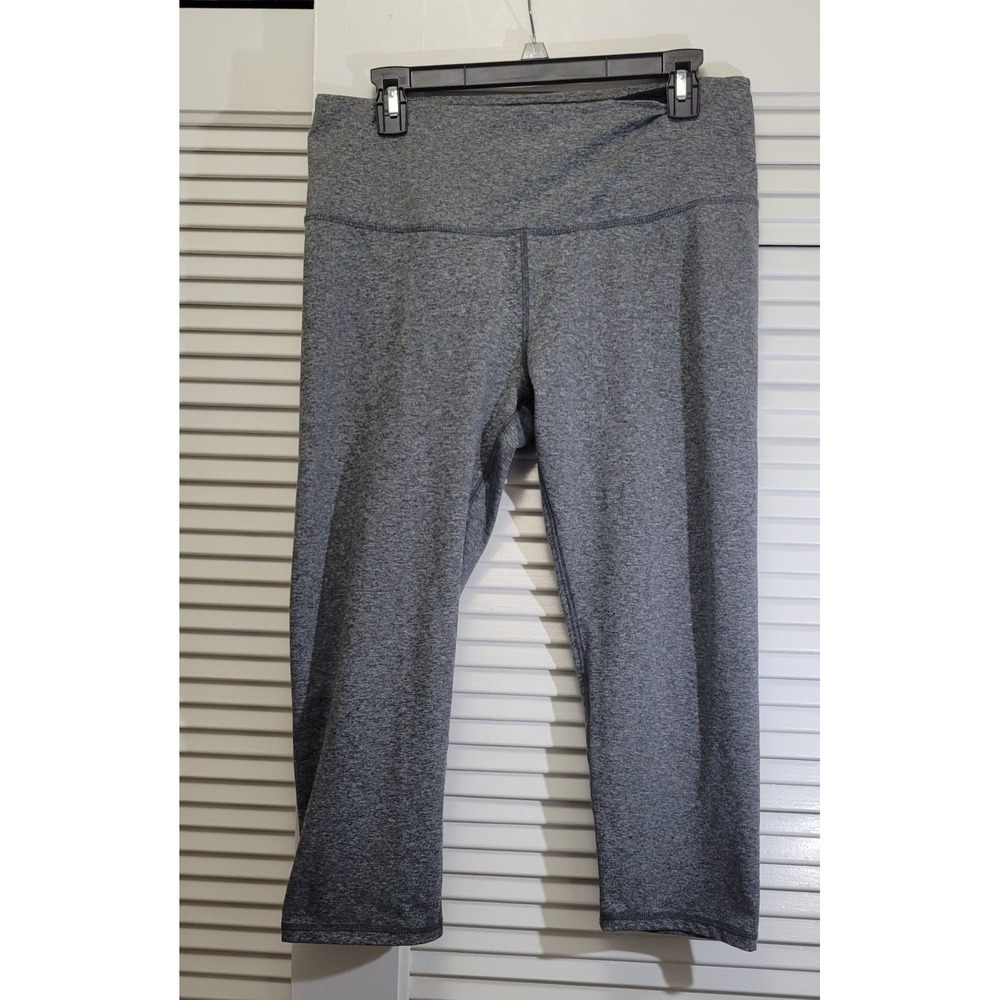 Capri Leggings XL Stretch Activewear Slim Fit Blended Fabric RBX Women's Gray